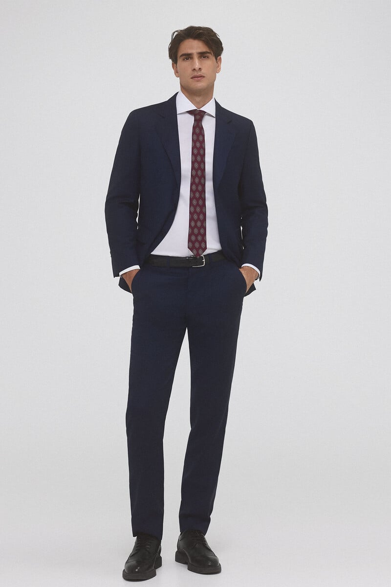 pedro del hierro Pantalón traje cuadro slim
