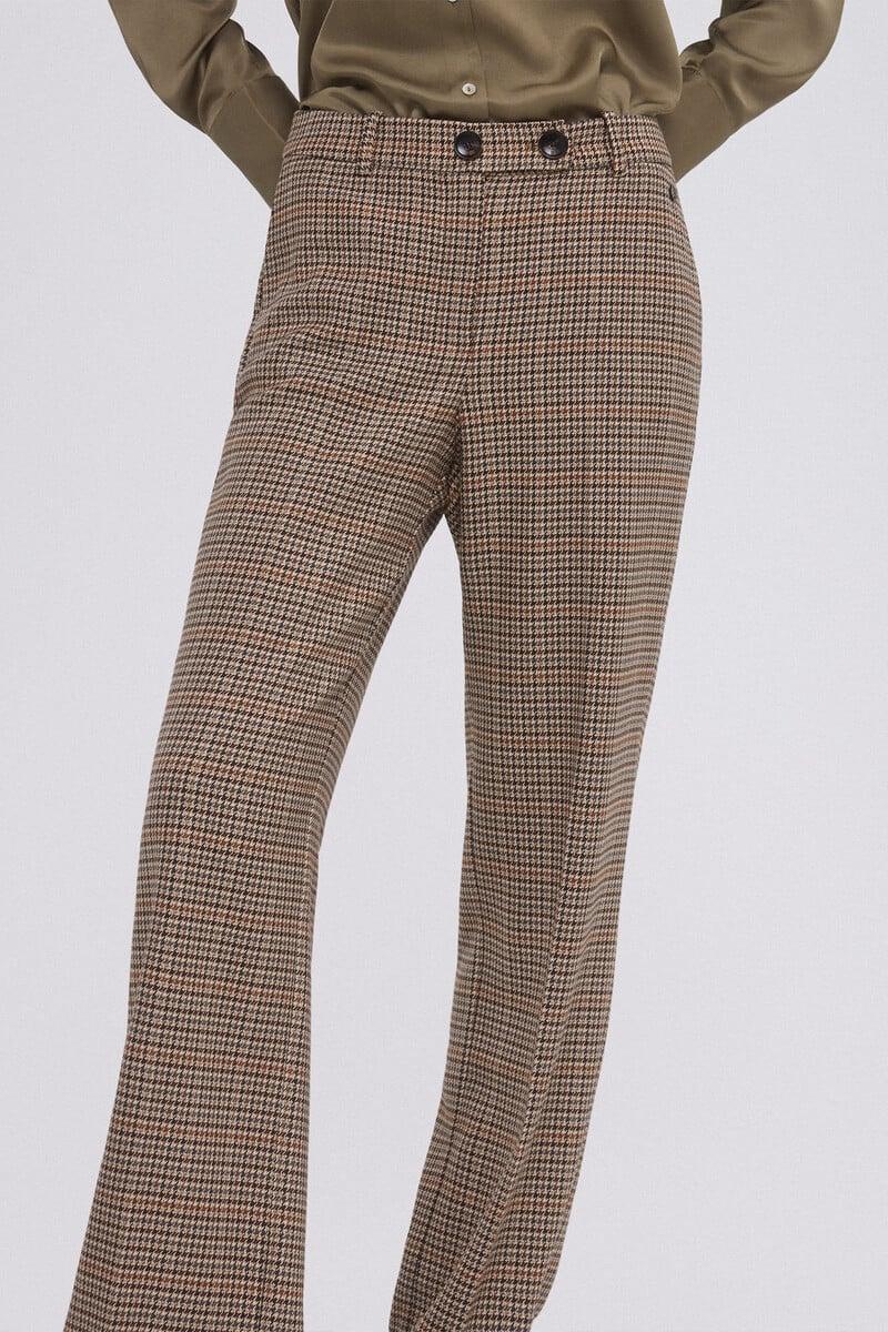 Pedro Del Hierro Pantalón Traje Cuadros