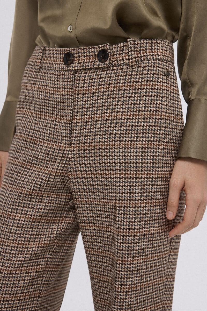 Pedro Del Hierro Pantalón Traje Cuadros
