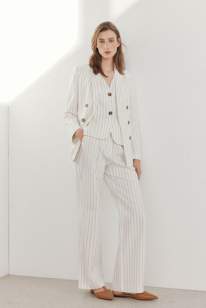 pedro del hierro Pantalón traje raya diplomátia