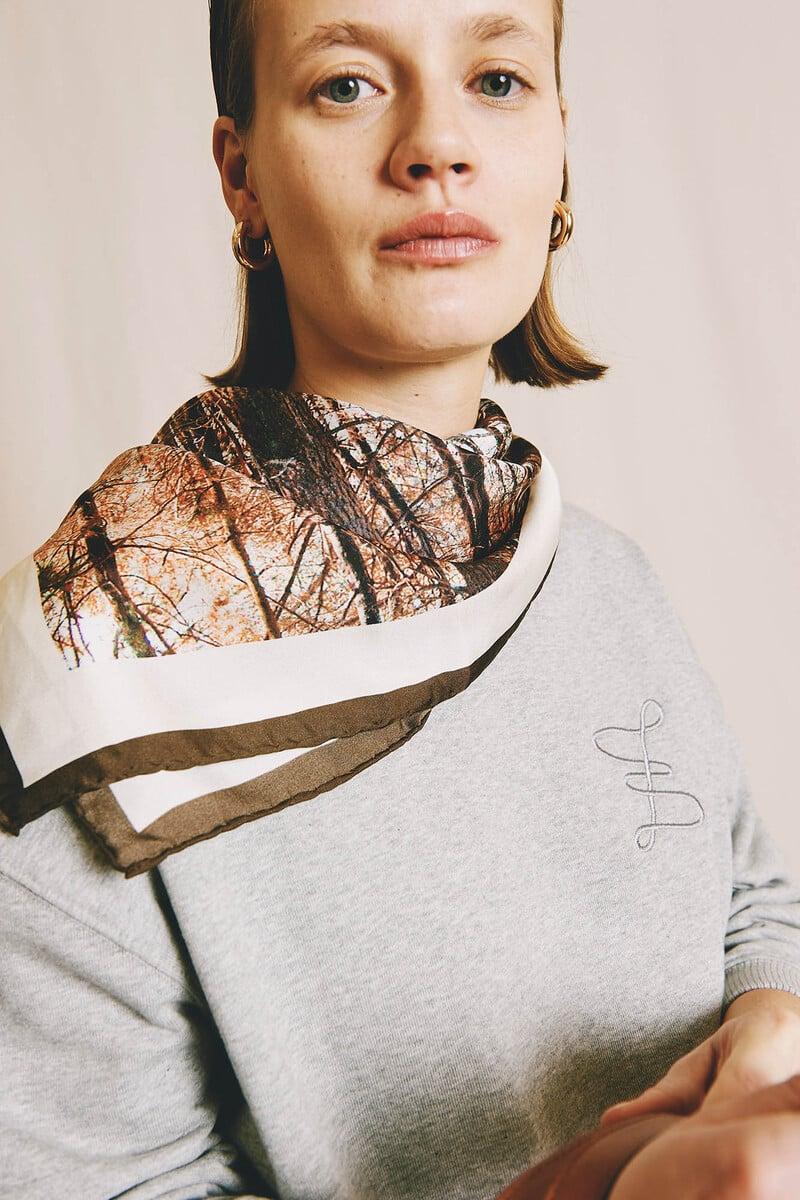 Pedro Del Hierro Pañuelo Seda Mosteiro 65 X 65