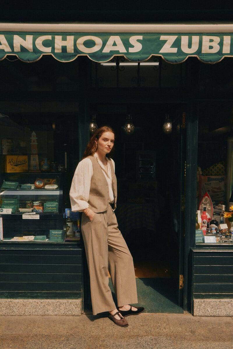 Pedro Del Hierro Paola. Pantalón Amplio De Rayas