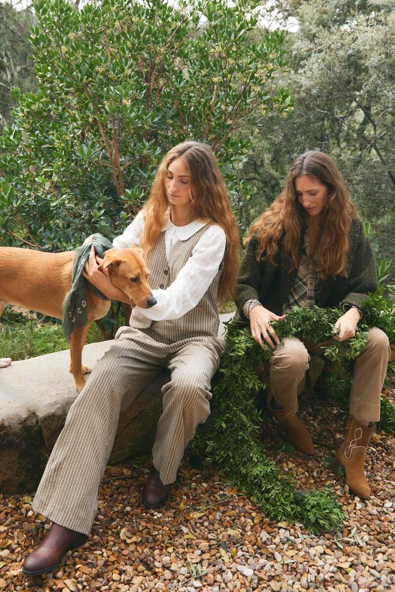 pedro del hierro Paola. Pantalón amplio de rayas