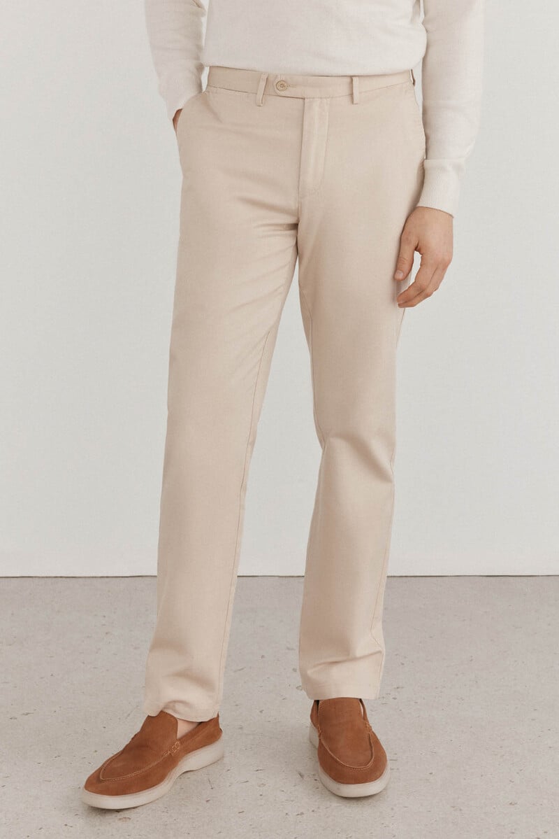 Pedro Del Hierro Patalón Chino Lino Regular Fit