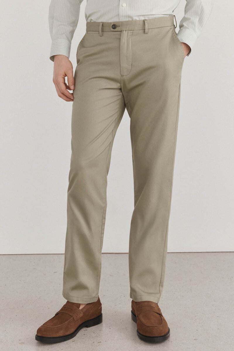 Pedro Del Hierro Patalón Chino Lino Regular Fit