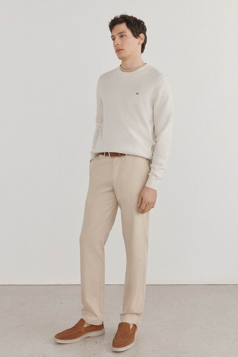 pedro del hierro Patalón chino lino regular fit