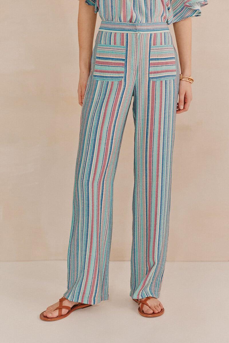 Pedro Del Hierro Perla. Pantalones Estampados