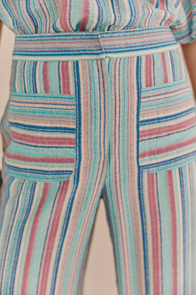 pedro del hierro Perla. Pantalones estampados