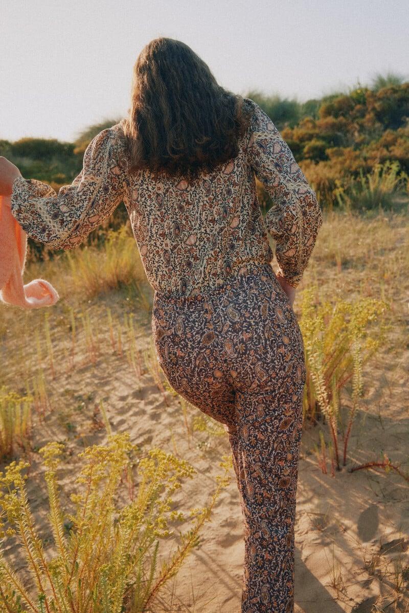 Pedro Del Hierro Pía. Pantalón De Pana Estampado