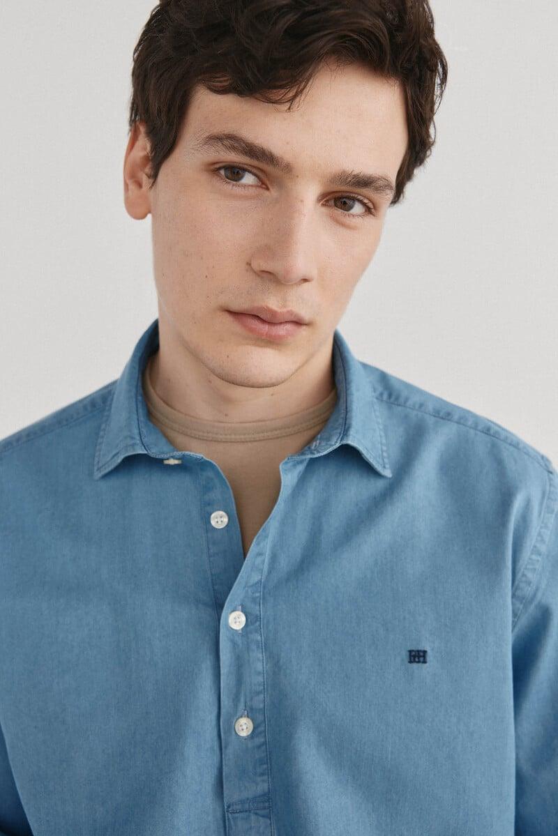 pedro del hierro Polera denim tejido italiano