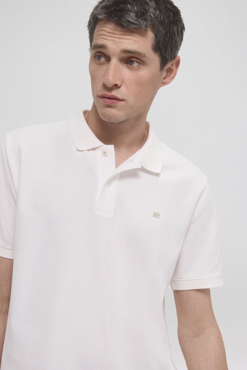 pedro del hierro Polo básico con logo bordado