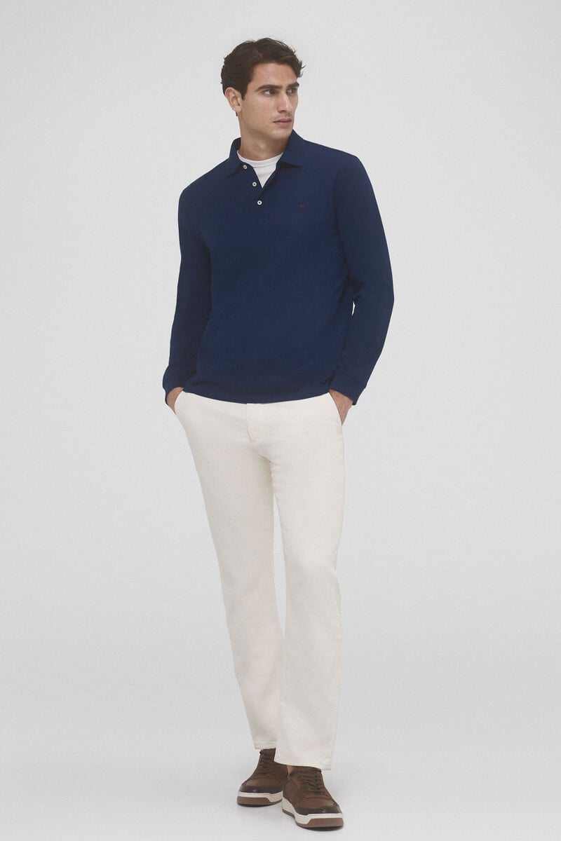 pedro del hierro Polo básico piqué manga larga