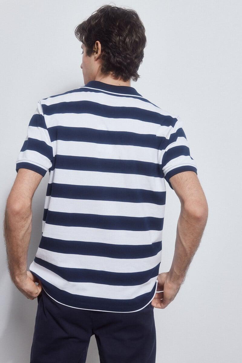 Pedro Del Hierro Polo De Rayas Cuello Abierto