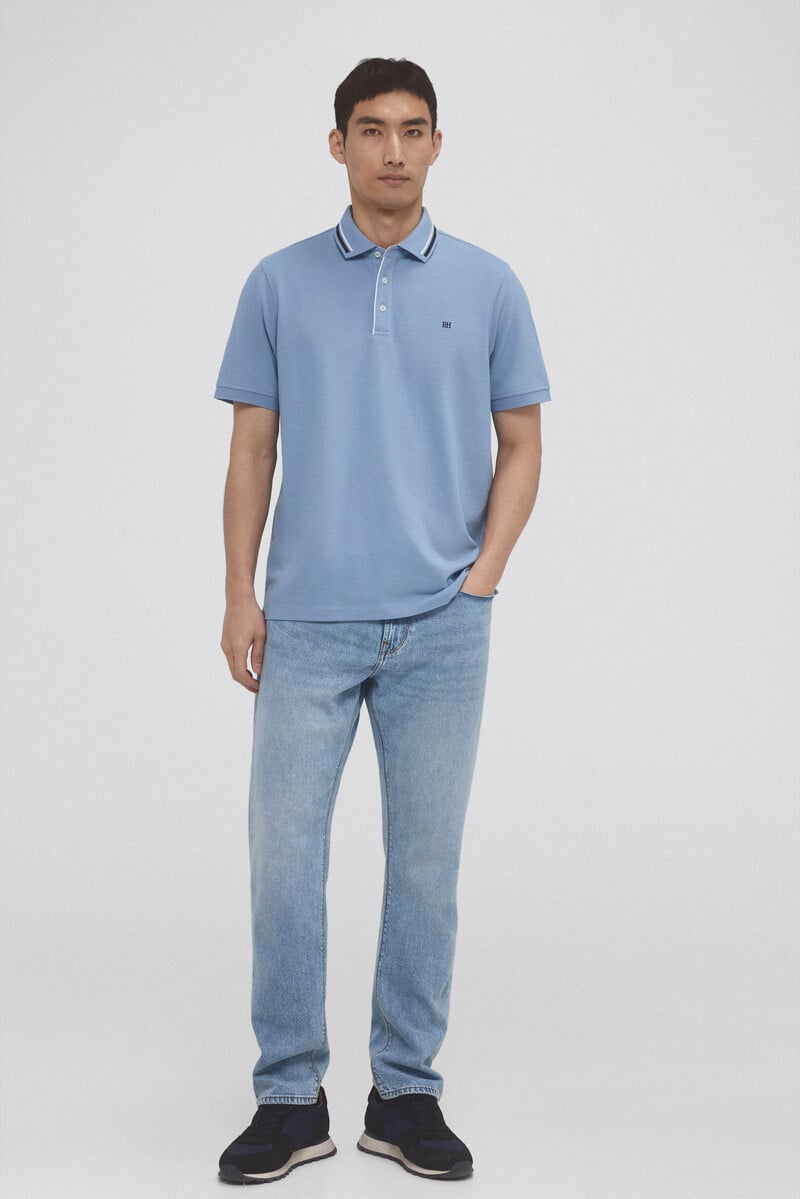 Pedro Del Hierro Polo Tips En Cuello