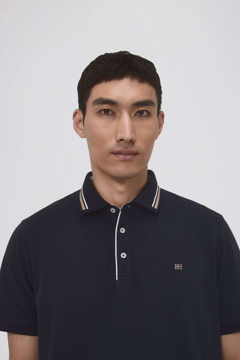 Pedro Del Hierro Polo Tips En Cuello