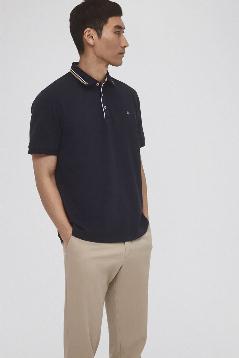 Pedro Del Hierro Polo Tips En Cuello