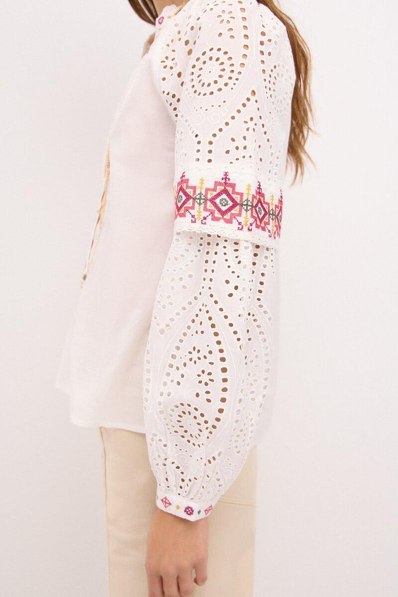 Pedro Del Hierro Rebeca. Camisa Bordada