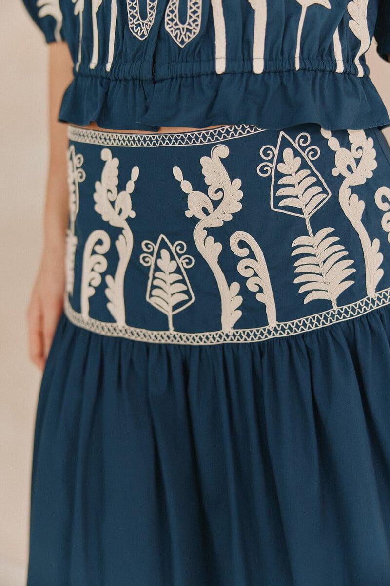 Pedro Del Hierro Renata. Falda Bordada