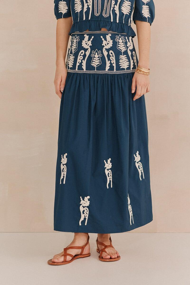 Pedro Del Hierro Renata. Falda Bordada