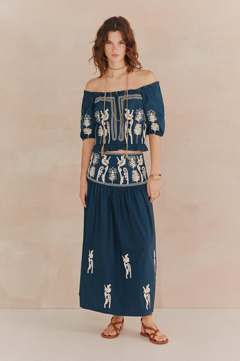 pedro del hierro Renata. Falda bordada