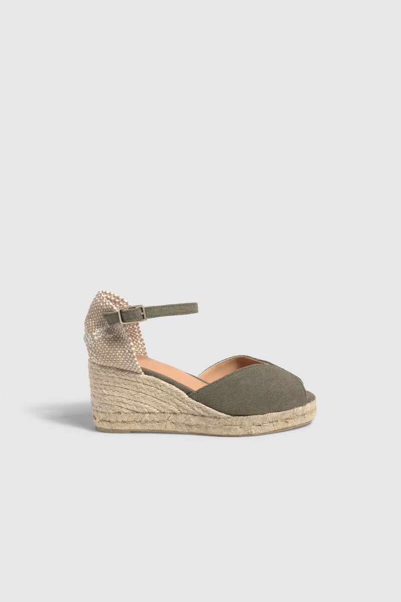 pedro del hierro Sandalia con cuña Bianca lona