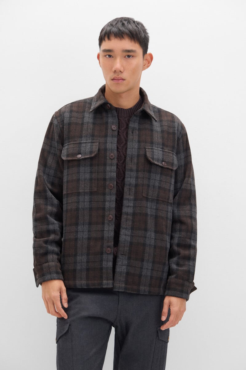 pedro del hierro Sobrecamisa acolchada cuadros