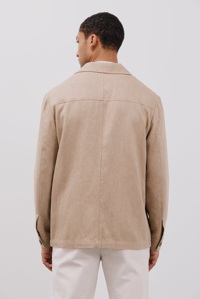 Pedro Del Hierro Sobrecamisa Lino Y Tencel