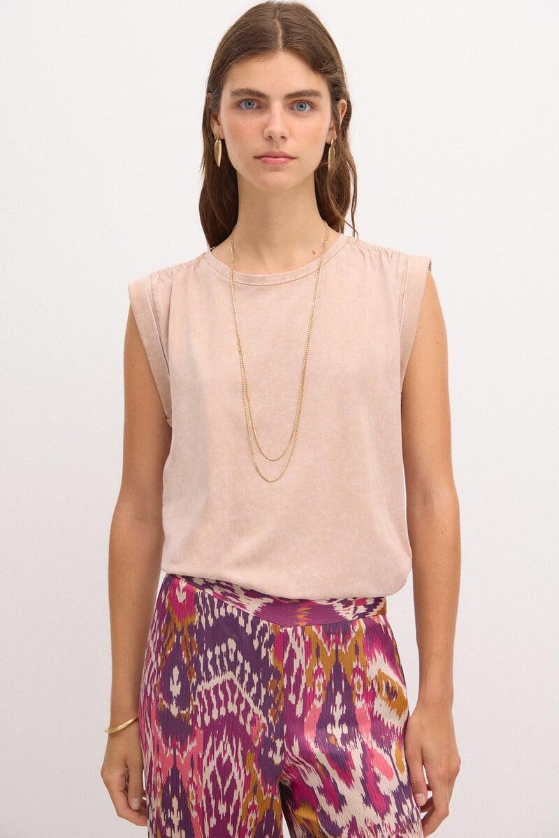 pedro del hierro Sonia. Camiseta de algodón lavada