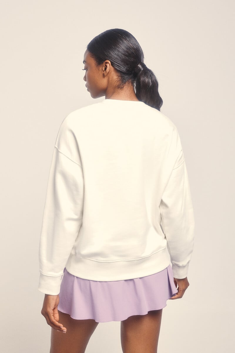 Pedro Del Hierro Sudadera Felpa 100% Algodón Blanco