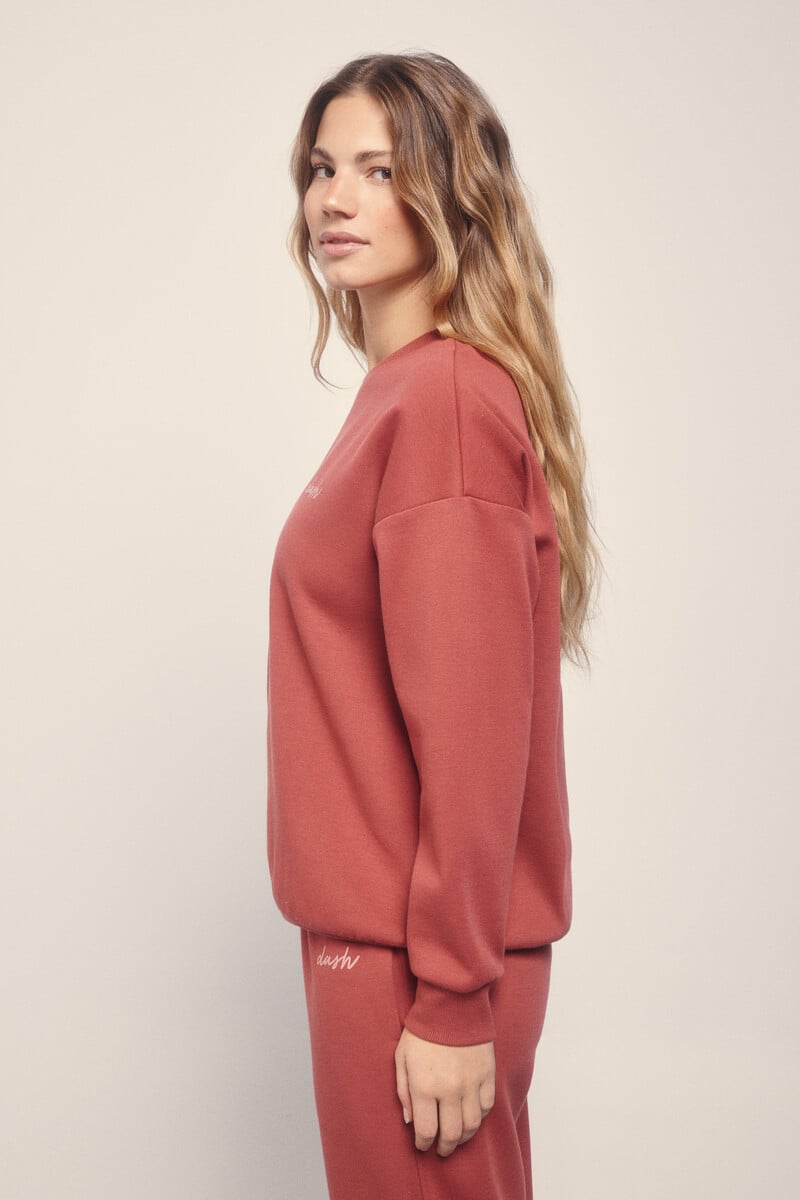 Pedro Del Hierro Sudadera Felpa Piqué Granate