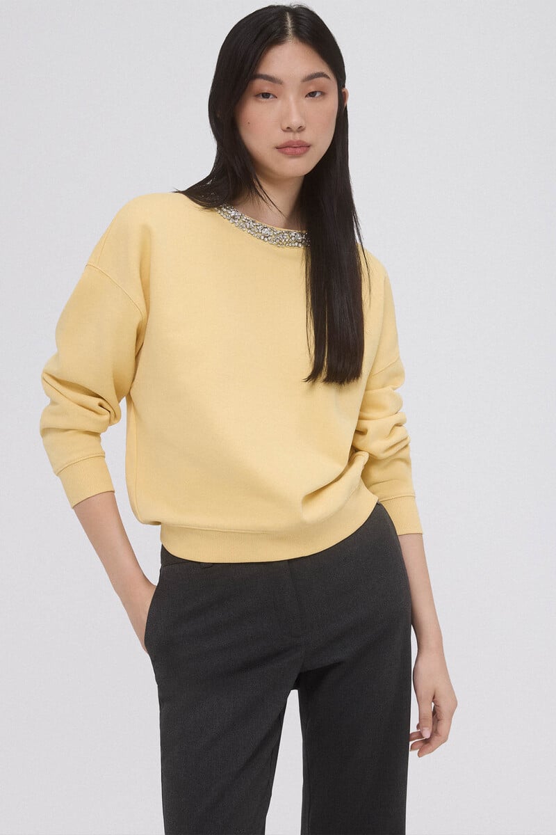 pedro del hierro Sudadera lisa pedrería