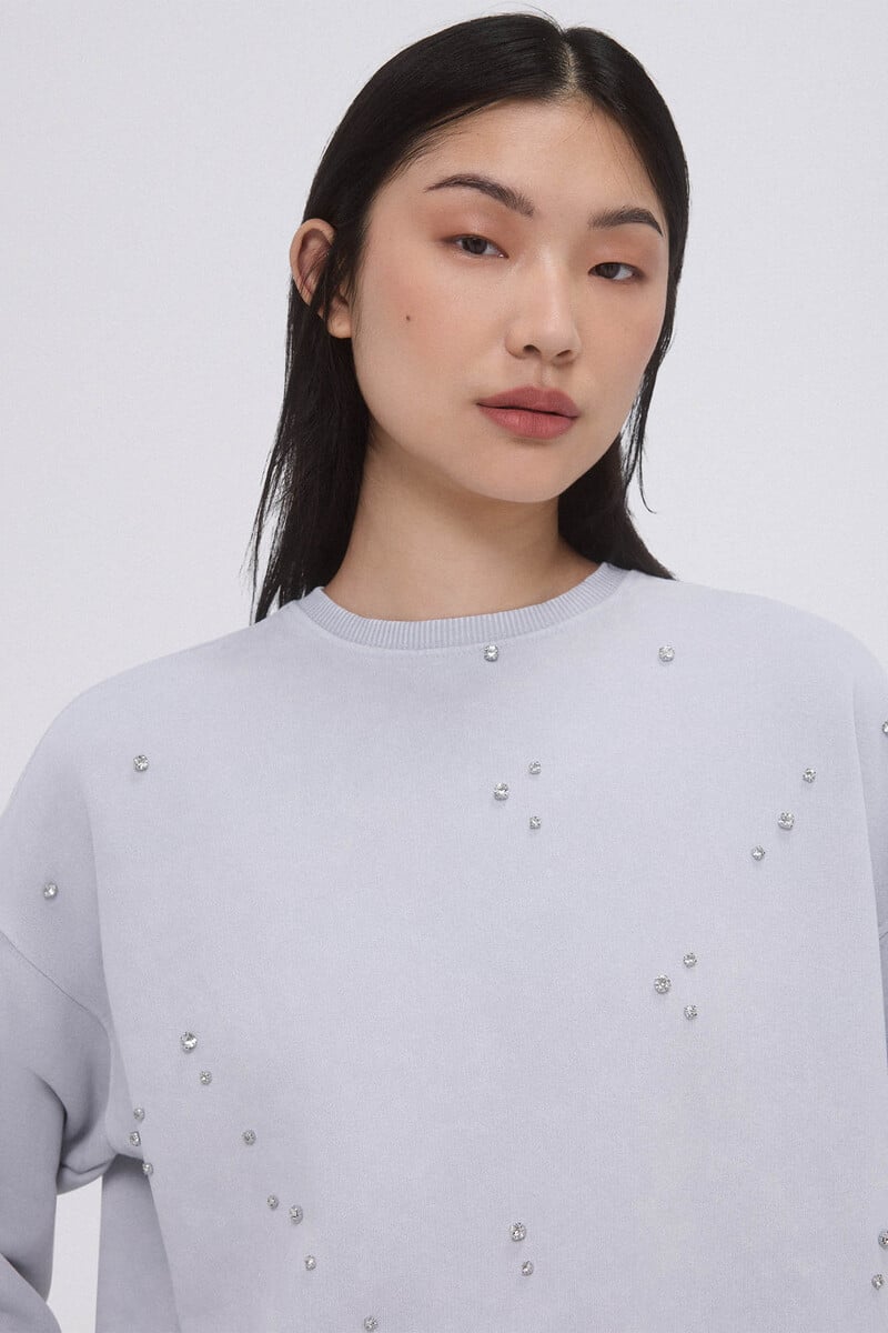 pedro del hierro Sudadera lisa pedrería