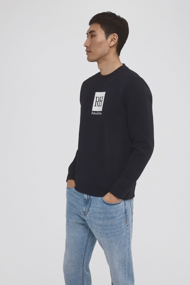 Pedro Del Hierro Sudadera Logo Cuello Caja