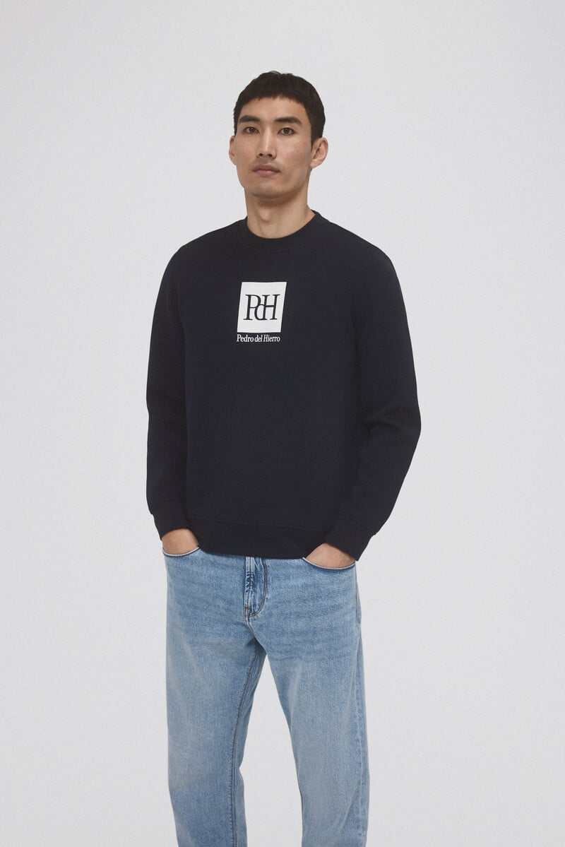 Pedro Del Hierro Sudadera Logo Cuello Caja