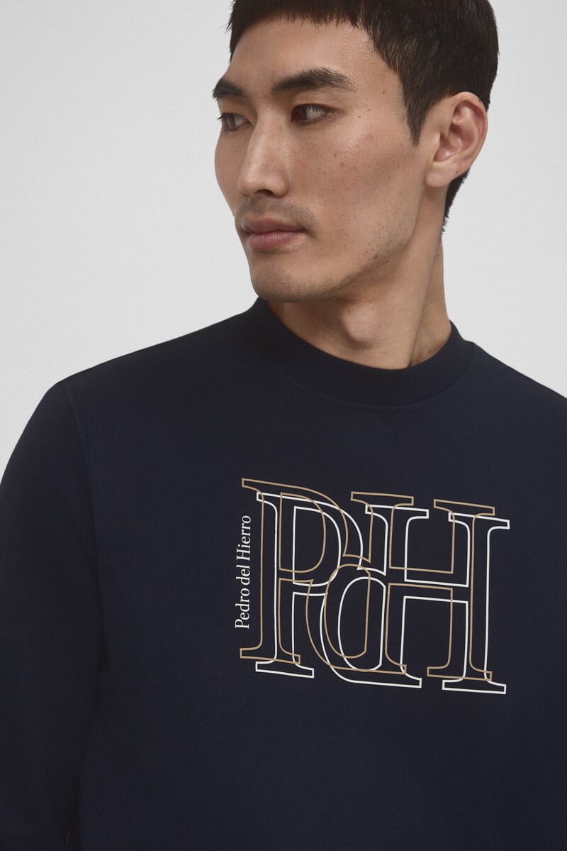Pedro Del Hierro Sudadera Logo Cuello Caja