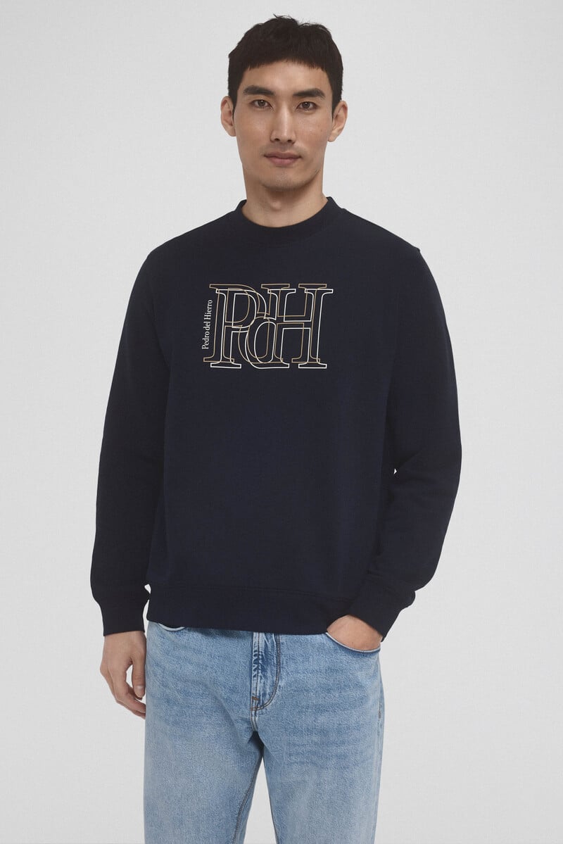 Pedro Del Hierro Sudadera Logo Cuello Caja