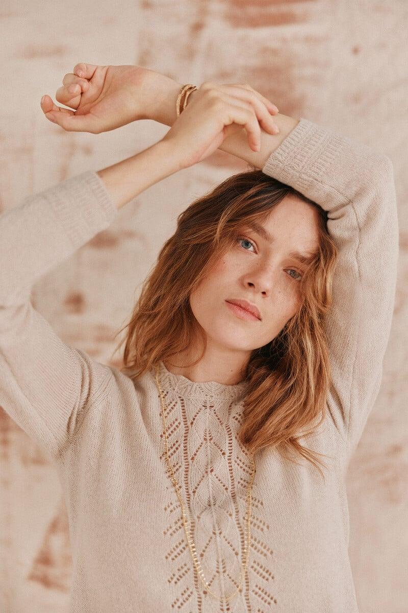 pedro del hierro Susana. Jersey desagujado frontal