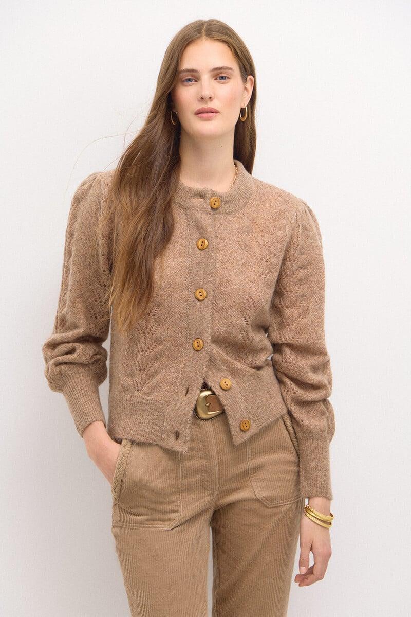 pedro del hierro Tiziana. Chaqueta de punto calados