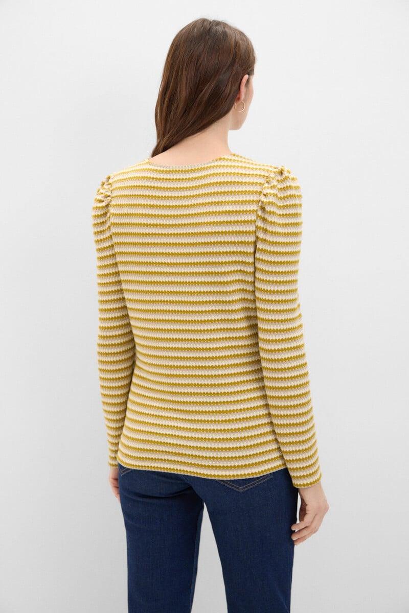 Pedro Del Hierro Top Con Estructura De Rayas