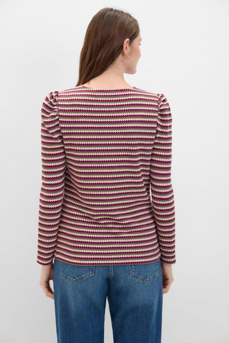 Pedro Del Hierro Top Con Estructura De Rayas