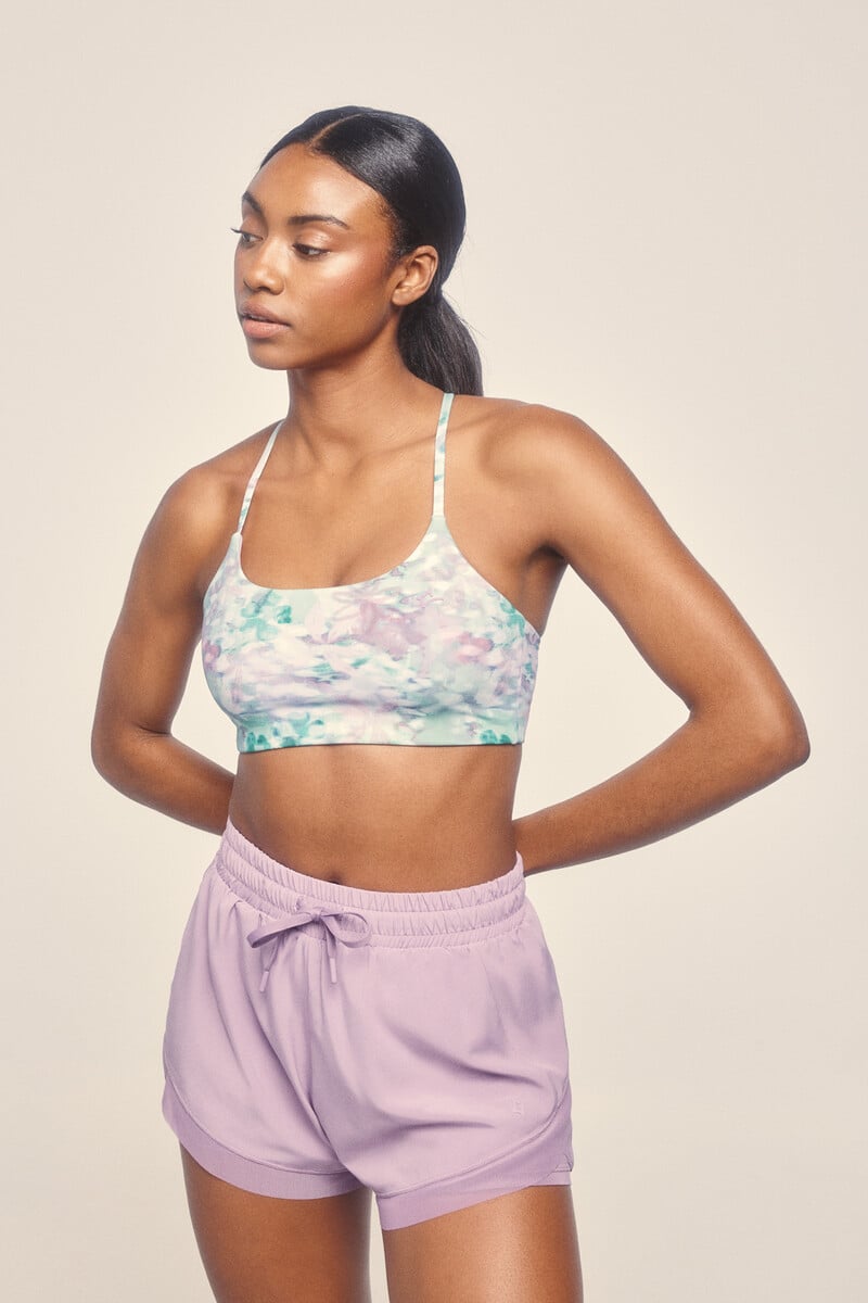 pedro del hierro Top deportivo print flores