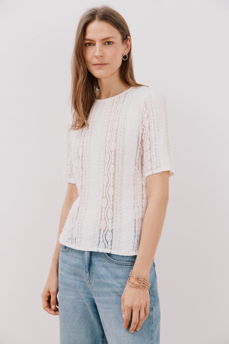 Pedro Del Hierro Top Encaje