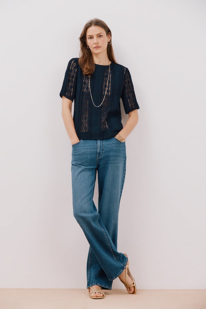 Pedro Del Hierro Top Encaje