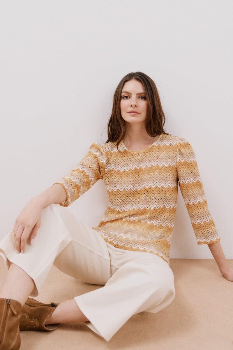 Pedro Del Hierro Top Estructura Zigzag