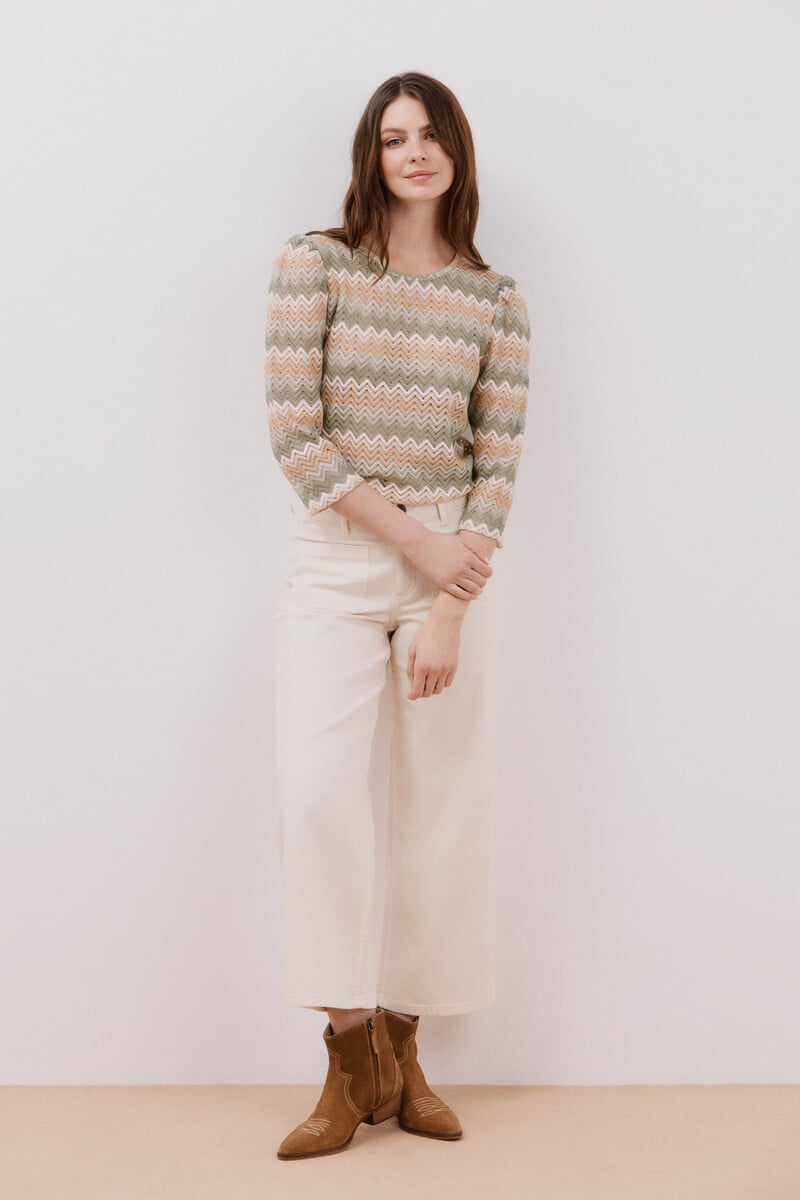 Pedro Del Hierro Top Estructura Zigzag