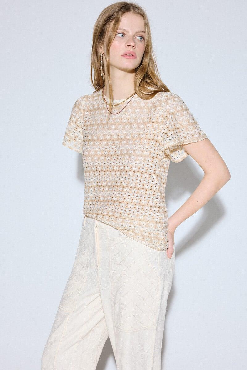 pedro del hierro Top manga corta estructura