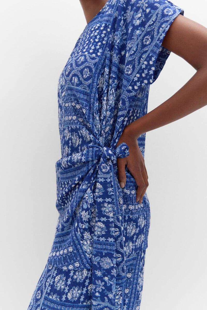 Pedro Del Hierro Top Plisado Con Nudo Lateral