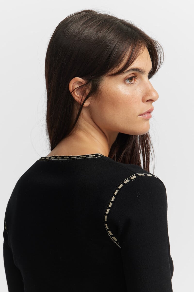 Pedro Del Hierro Top Punto Escote Contrastes