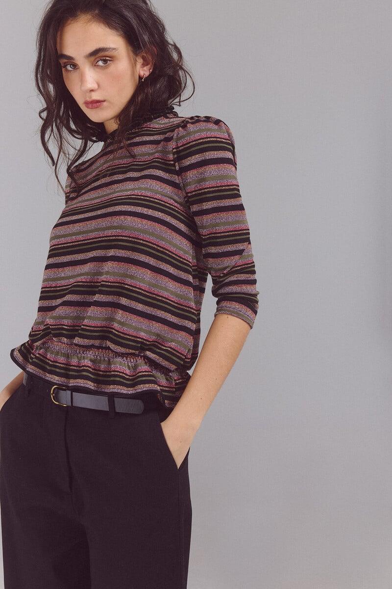 Pedro Del Hierro Top Rayitas Lurex