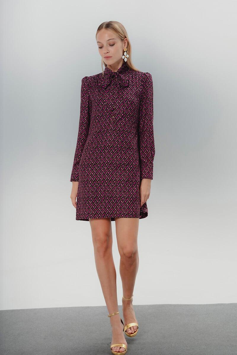 pedro del hierro Vestido corto con lazo Elena